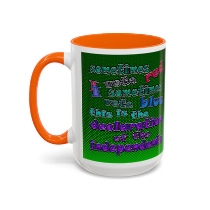 declaration of the independents - Accent Mug (logo green)