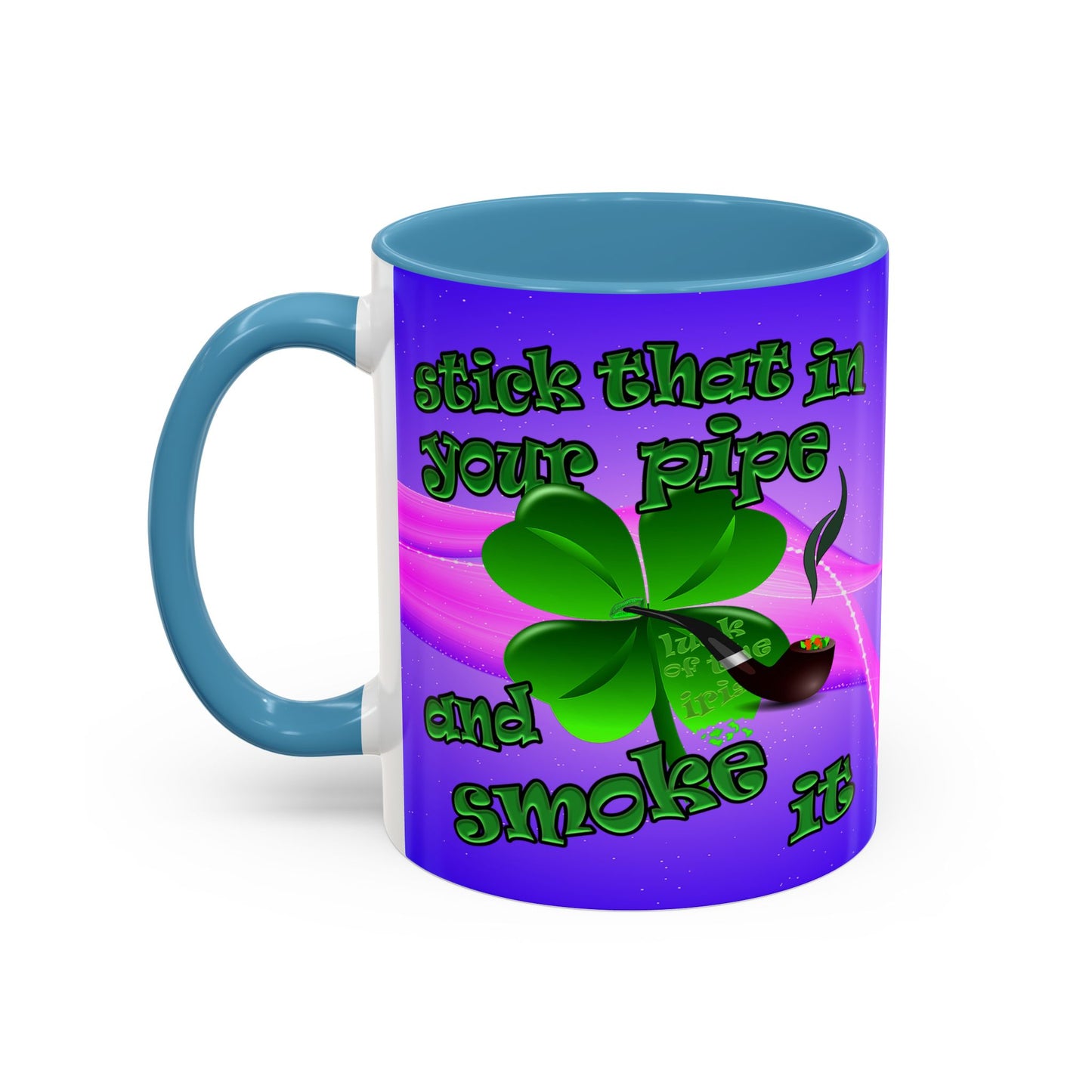 celtics logo - Accent Mug (purple-pink wave)