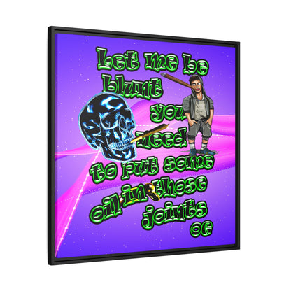 og - framed canvas art (purple-pink wave)