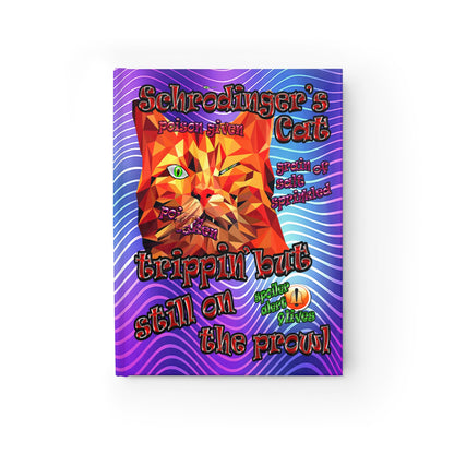 schrodinger's cat - journal-lined (purple wave)