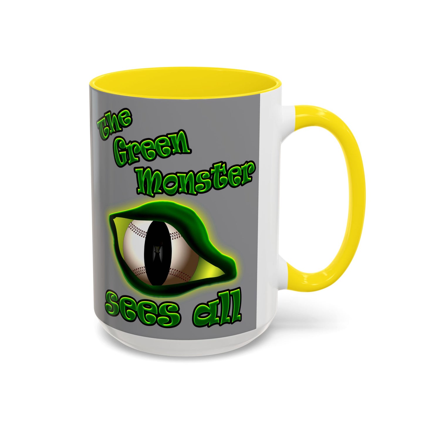 green monster - Accent Mug (grey)