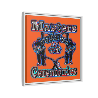 em cee squared - framed canvas art (orange)
