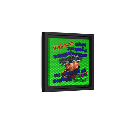 high noon - framed canvas art (logo green)