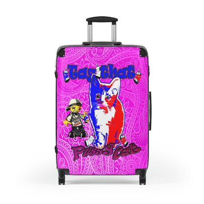 tag that - Suitcase (pink swirl)
