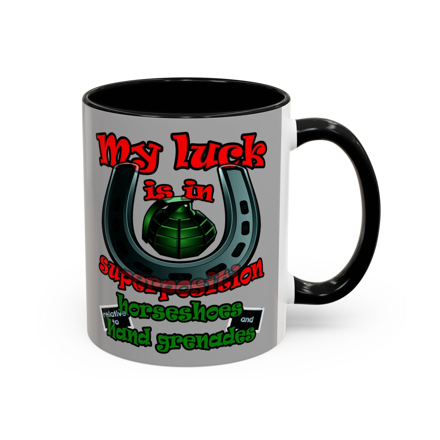 my luck - Accent Mug (light grey)