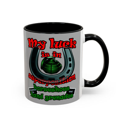 my luck - Accent Mug (light grey)