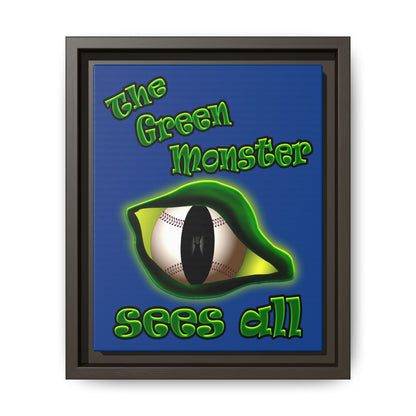 green monster - framed canvas art (dark blue)