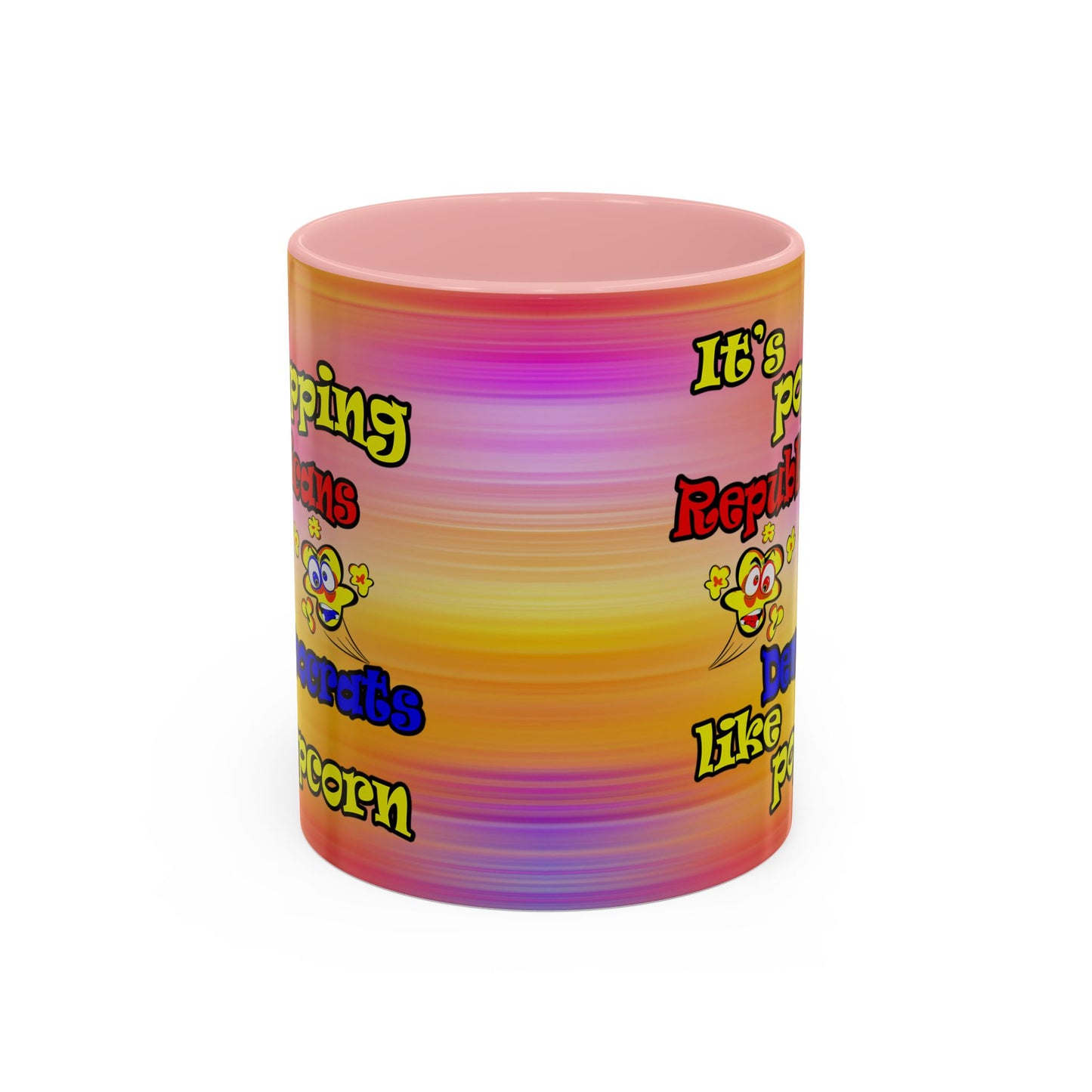 popping like popcorn - Accent Mug (color blur)