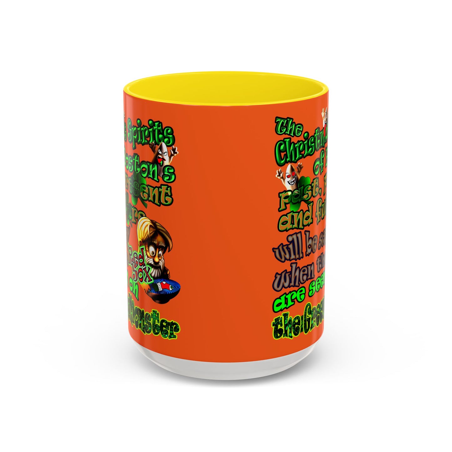 christmas spirits of boston - Accent Mug (orange)