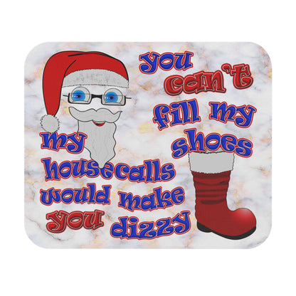 santa's shoes - Mouse Pad (Rectangle) (white marble)