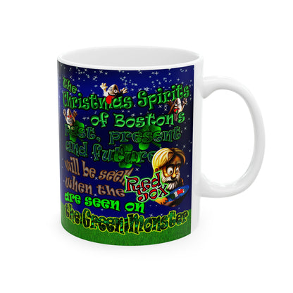 christmas spirits of boston - White Mug ('snoops' background)
