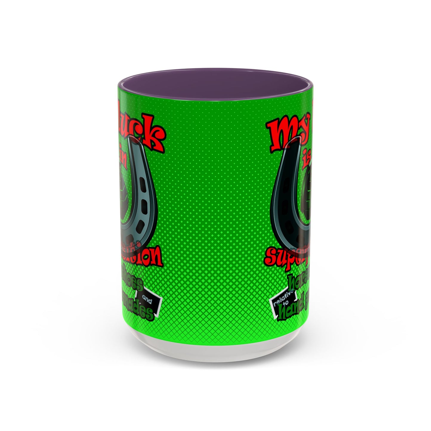 my luck - Accent Mug (logo green)