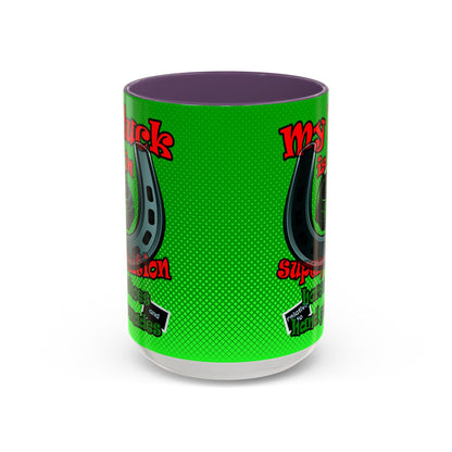 my luck - Accent Mug (logo green)
