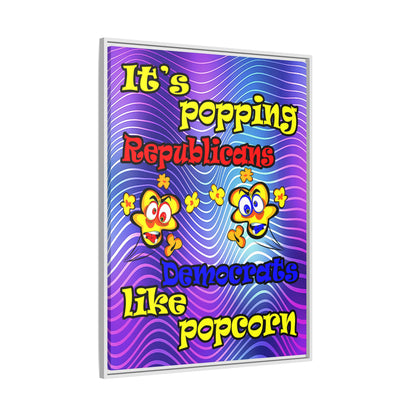 popping like popcorn - framed canvas art (purple wave)
