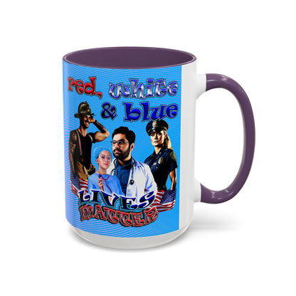 rw&b lives matter - Accent Mug (light blue-purple wave)