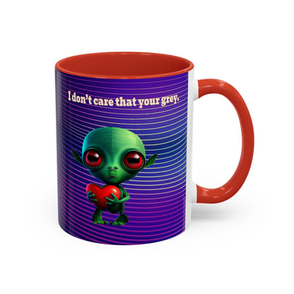 I don't care that your grey - Accent Mug (purple wave)