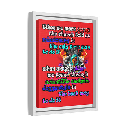 doggystyle - framed canvas art (red)