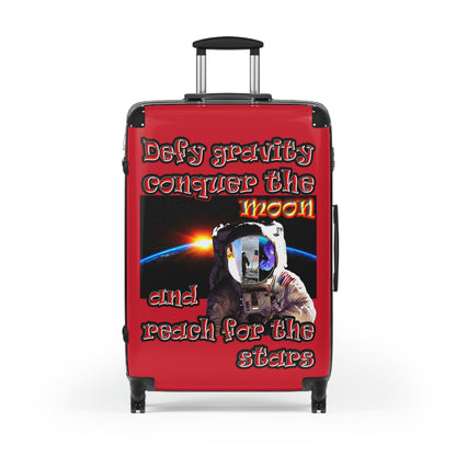 defy conquer reach - Suitcase (dark red)