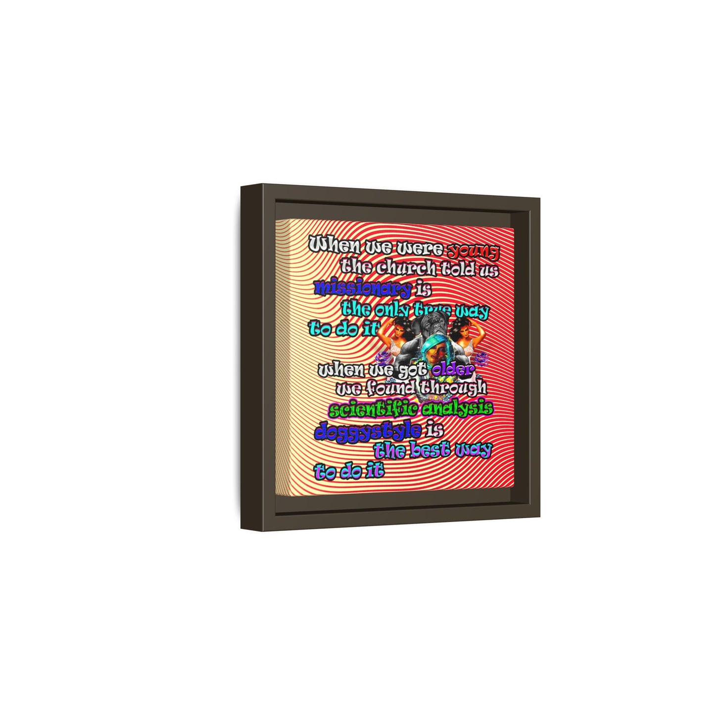 doggystyle - framed canvas art (yellow-orange wave)
