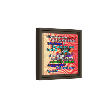 doggystyle - framed canvas art (yellow-orange wave)