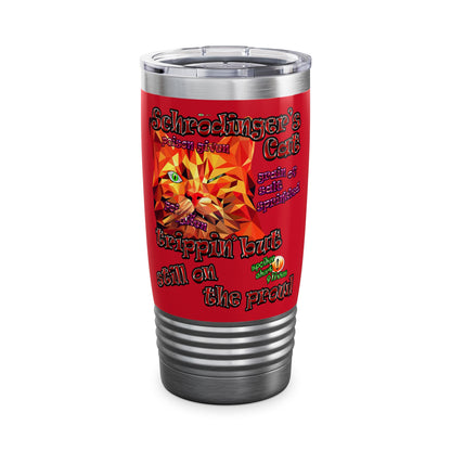 schrodinger's cat - Ringneck Tumbler, 20oz (dark red)