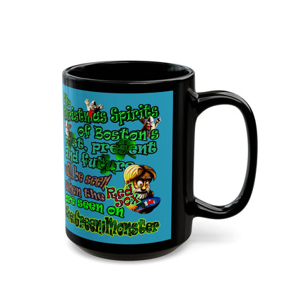 christmas spirits of boston - Black Mug (turquoise)