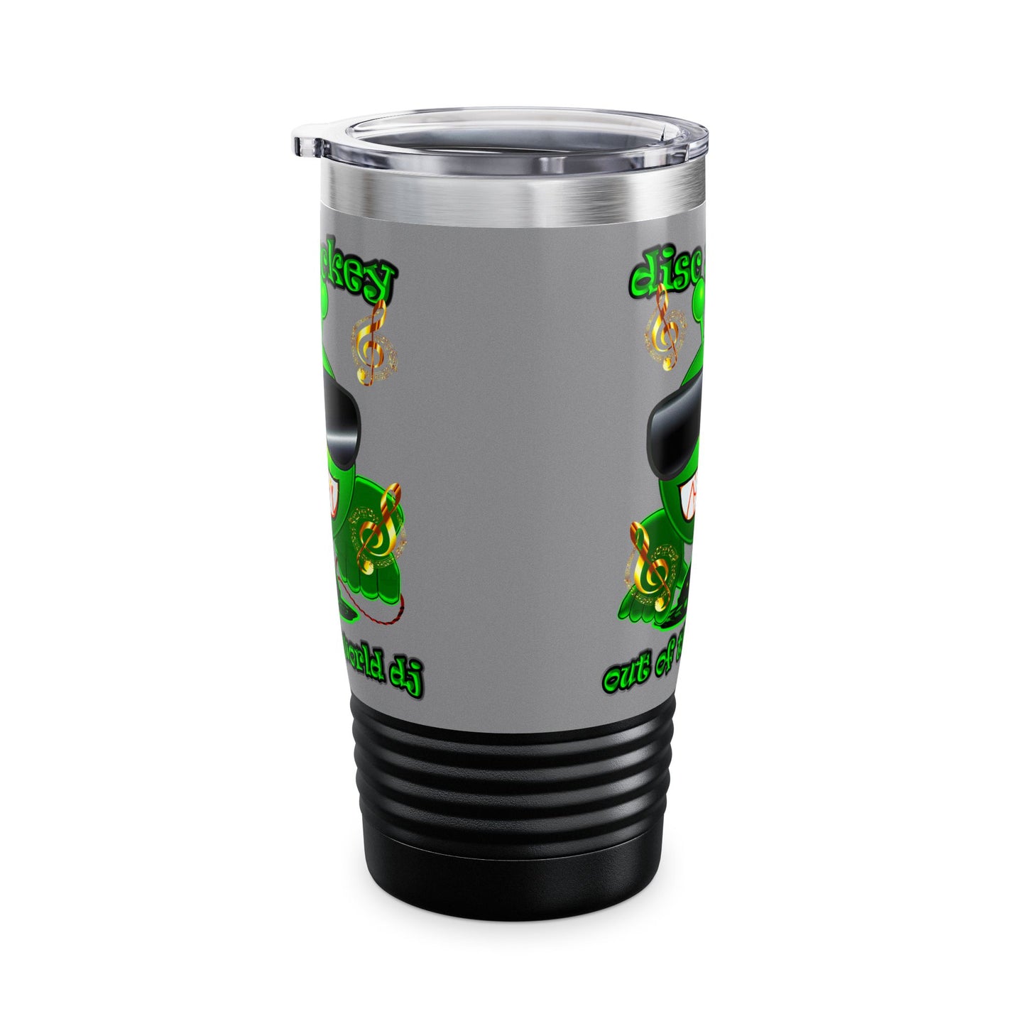 disc jockey - Ringneck Tumbler, 20oz (grey)