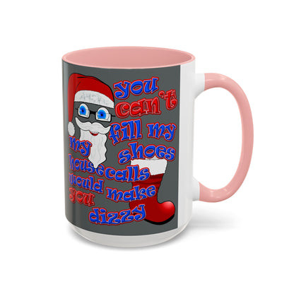 santa's shoes - Accent Mug (dark grey)