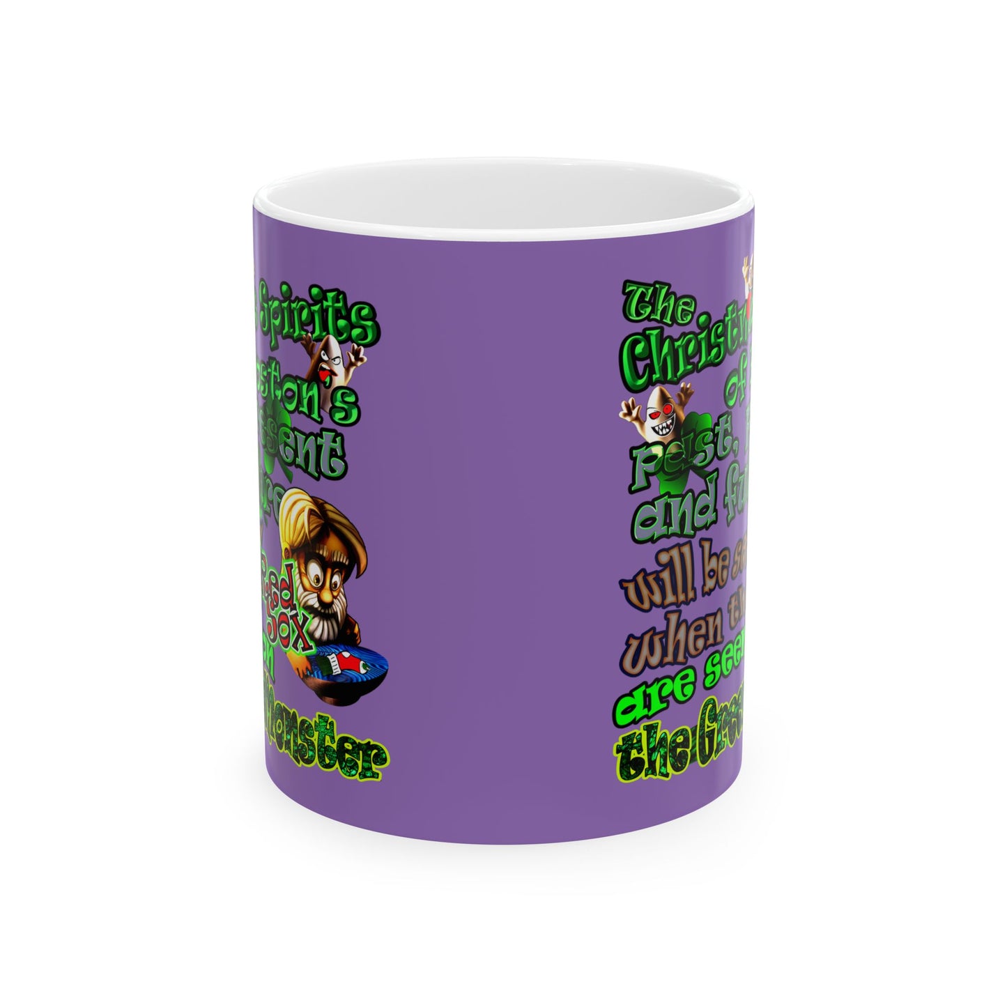 christmas spirits of boston - White Mug (light purple)