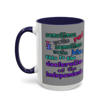 declaration of the independents - Accent Mug (grey)