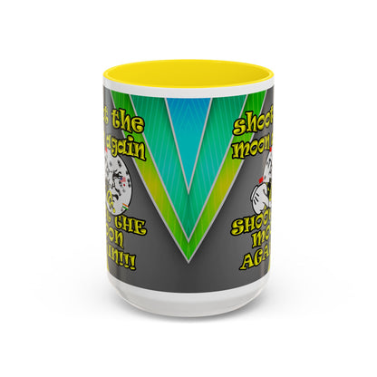 shoot the moon again - Accent Mug (rainbow split)