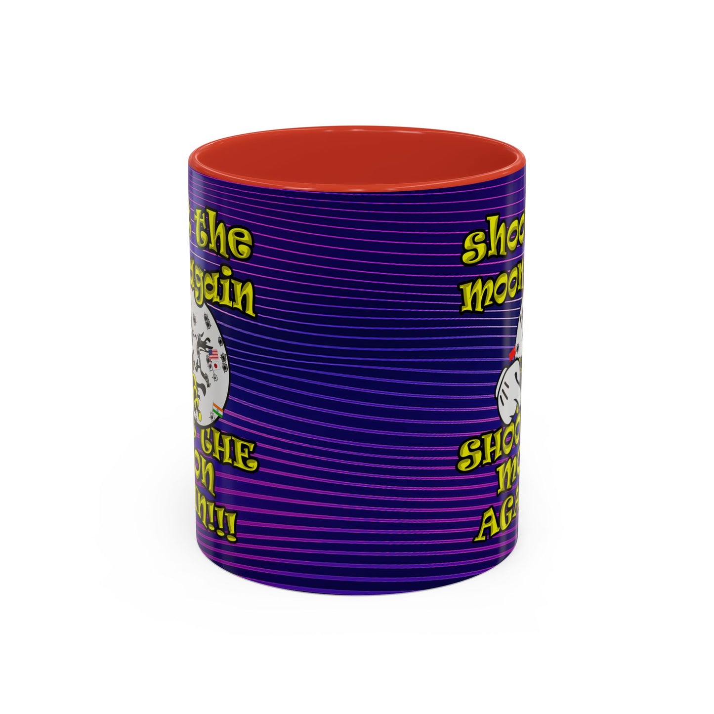 shoot the moon again - Accent Mug (purple wave)