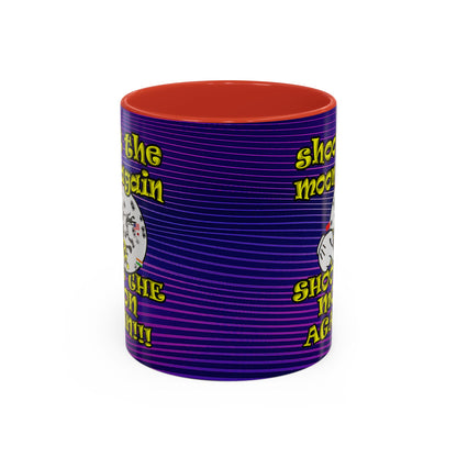 shoot the moon again - Accent Mug (purple wave)