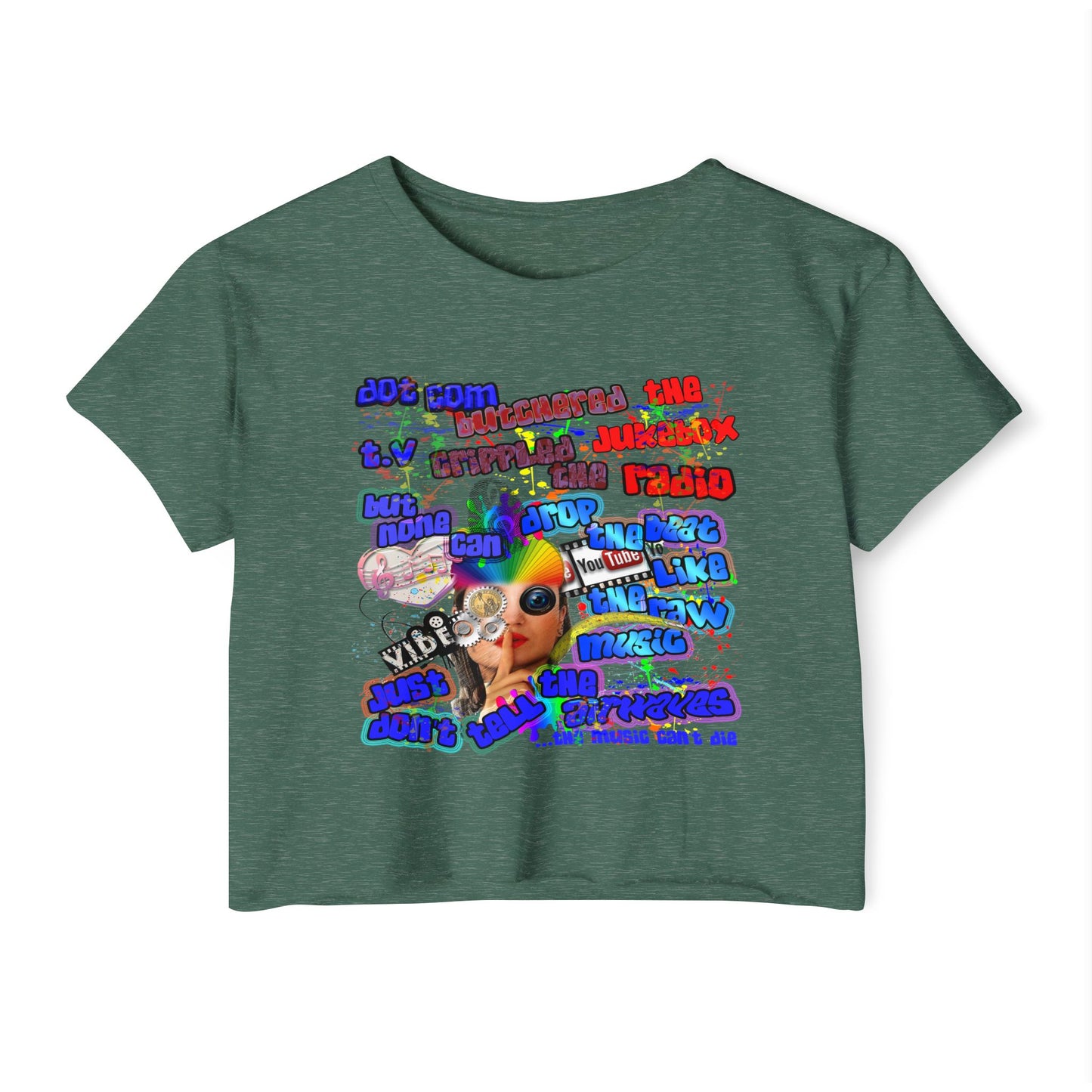 drop the beat - Women's Festival Crop Top