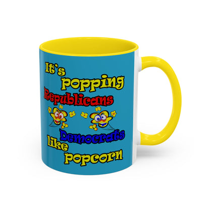 popping like popcorn - Accent Mug (turquoise)
