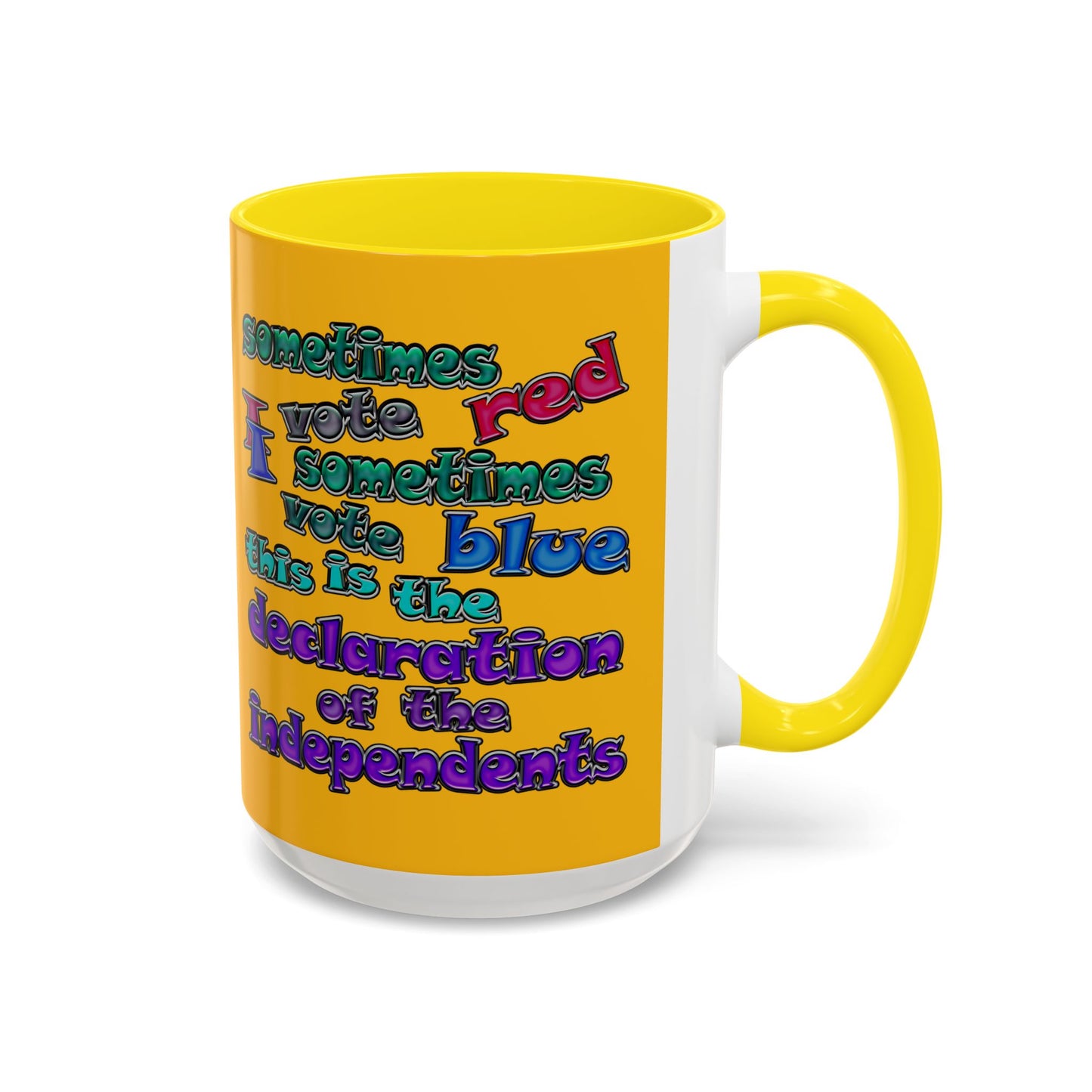 declaration of the independents - Accent Mug (yellow)