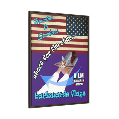 shoot for the stars - framed canvas art (purple)