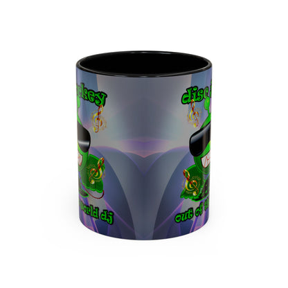 disc jockey - Accent Mug (grey-pink wave)
