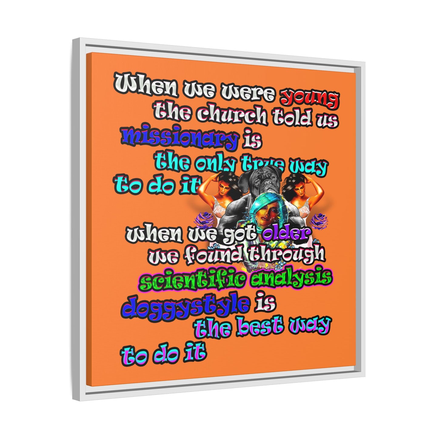 doggystyle - framed canvas art (crusta)