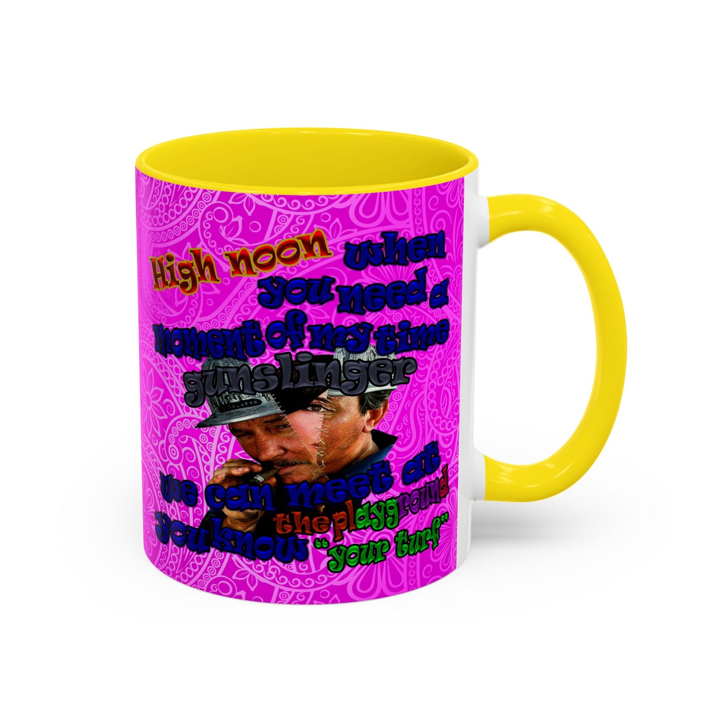 high noon - Accent Mug (pink swirl)