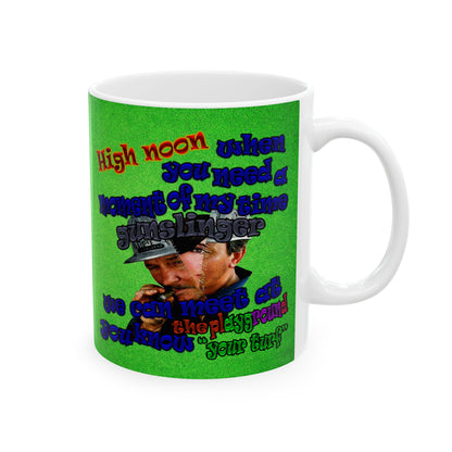 high noon - White Mug (green turf)