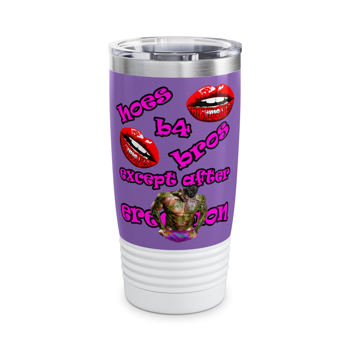 hoes b4 bros - Ringneck Tumbler, 20oz (light purple)
