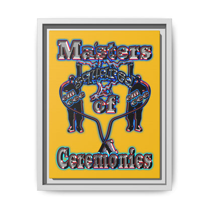 em cee squared - framed canvas art (yellow)