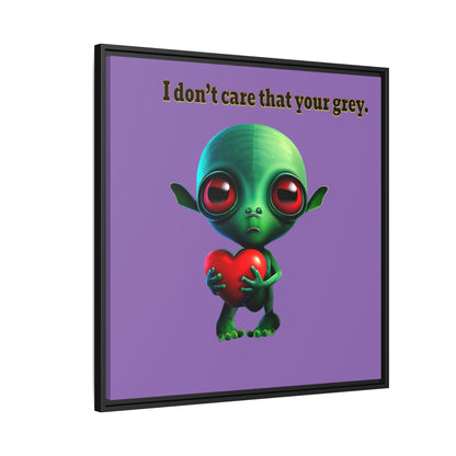 I don't care that your grey - framed canvas art (light purple)