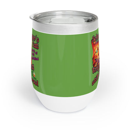 schrodinger's cat - Chill Wine Tumbler (green)