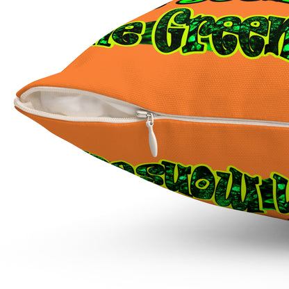 christmas spirits of boston - Spun Polyester Square Pillow - (crusta)