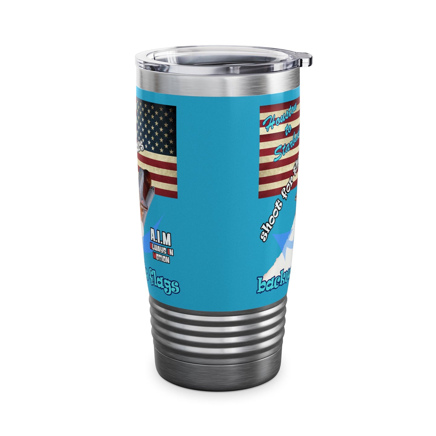 shoot for the stars - Ringneck Tumbler, 20oz (turquoise)