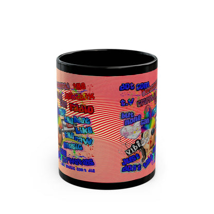 drop the beat - Black Mug (yellow-orange wave)