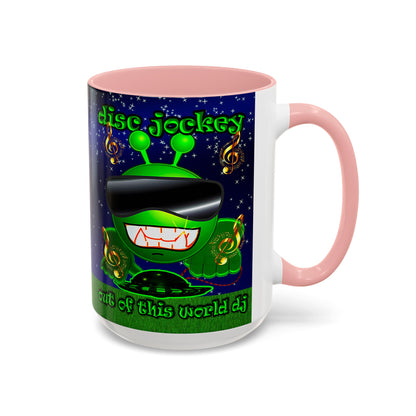 disc jockey - Accent Mug ('snoops' background)