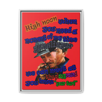 high noon - framed canvas art (red)